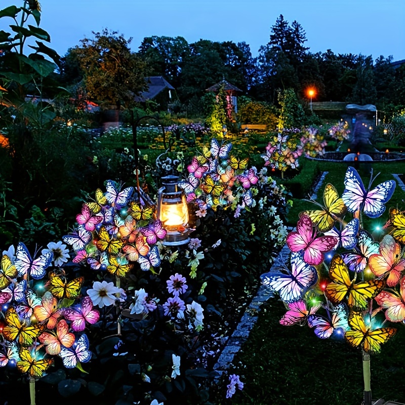 Solar Street Light Led - Solar LED-vlindertuinverlichting Waterdichte kleurrijke buitengazonpadlamp voor