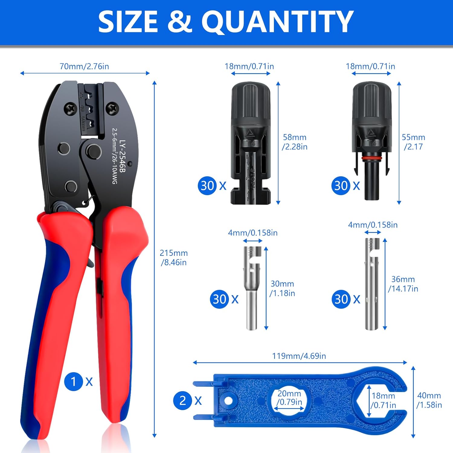 Renewable Energy Us - 60 STKS Zonnepaneel Connector Kit Solar