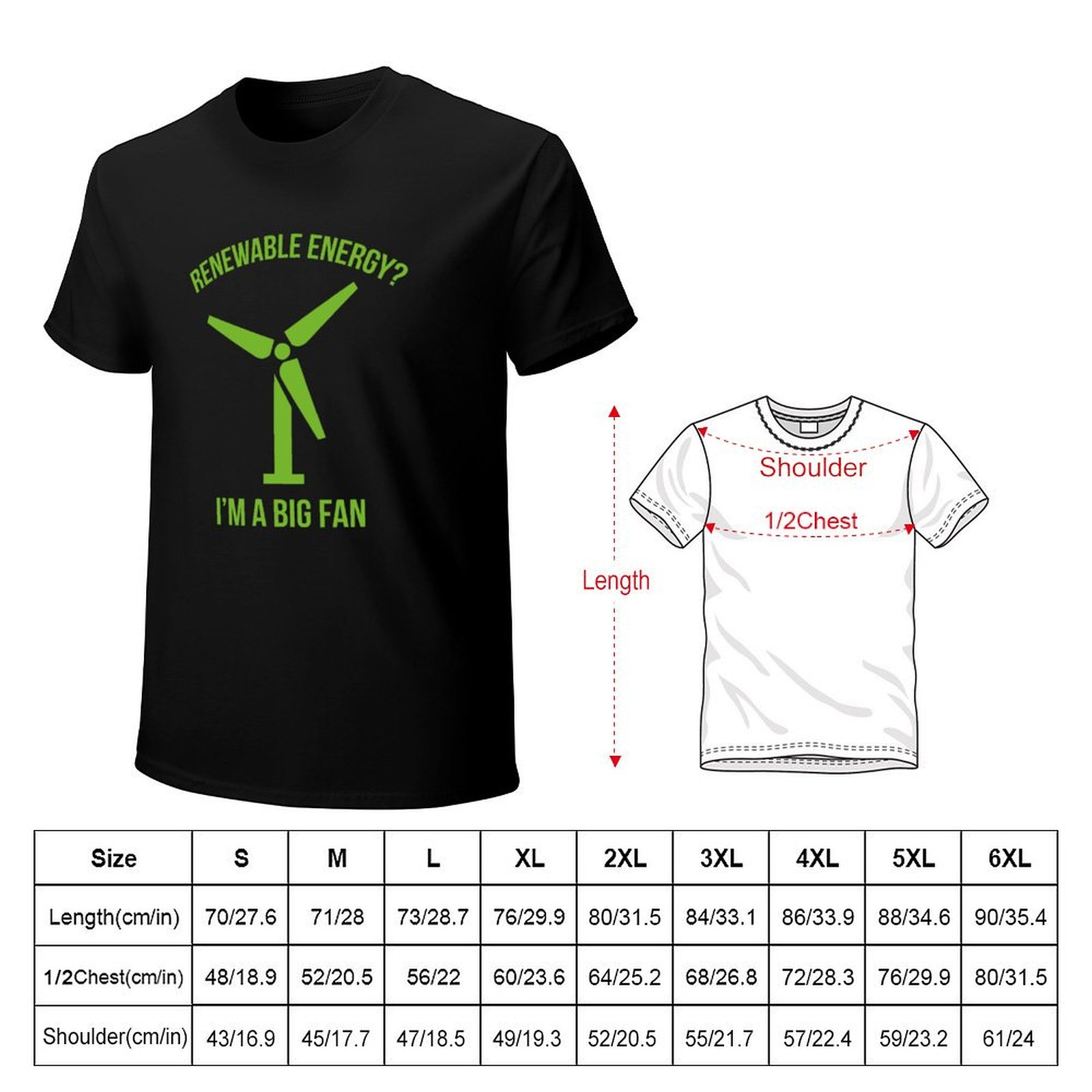 T-shirt voor duurzame energie, - Renewable Energy In China recensie en prijs